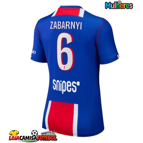 Camisa de Futebol Paris Saint-Germain Ilya Zabarnyi #6 Equipamento Principal Mulheres 2026-27 Manga Curta